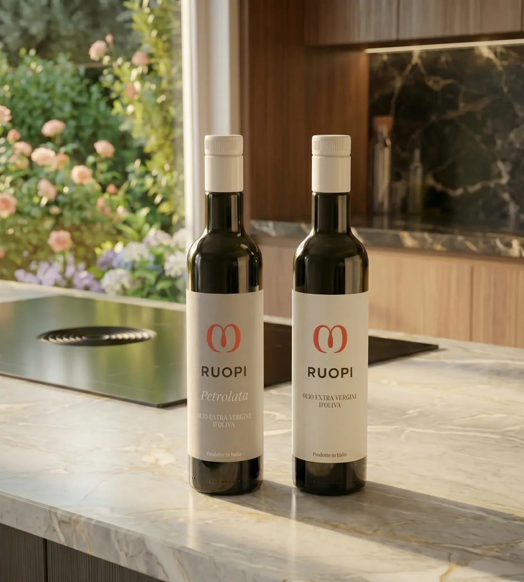 Ruopi + Petrolata bottiglia in cucina